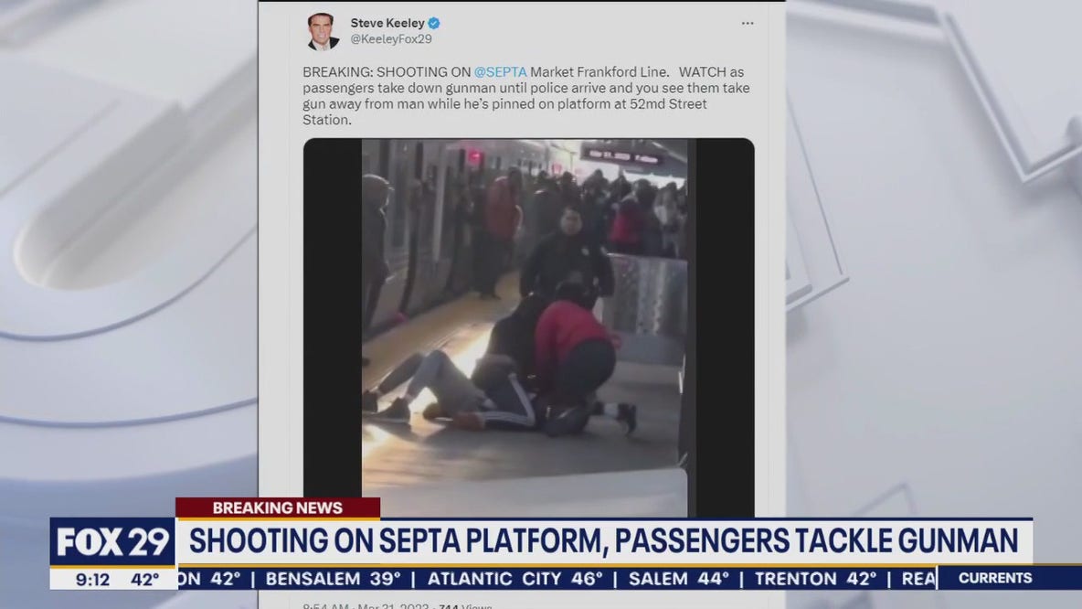 Three men are in police custody after a shooting on a West Philly SEPTA train, officials say
